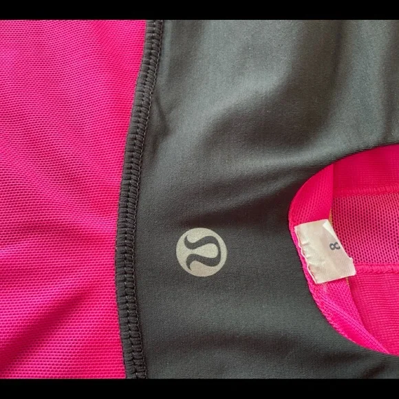 Lululemon, active wear, pink and black. Size 8. - Picture 4 of 4